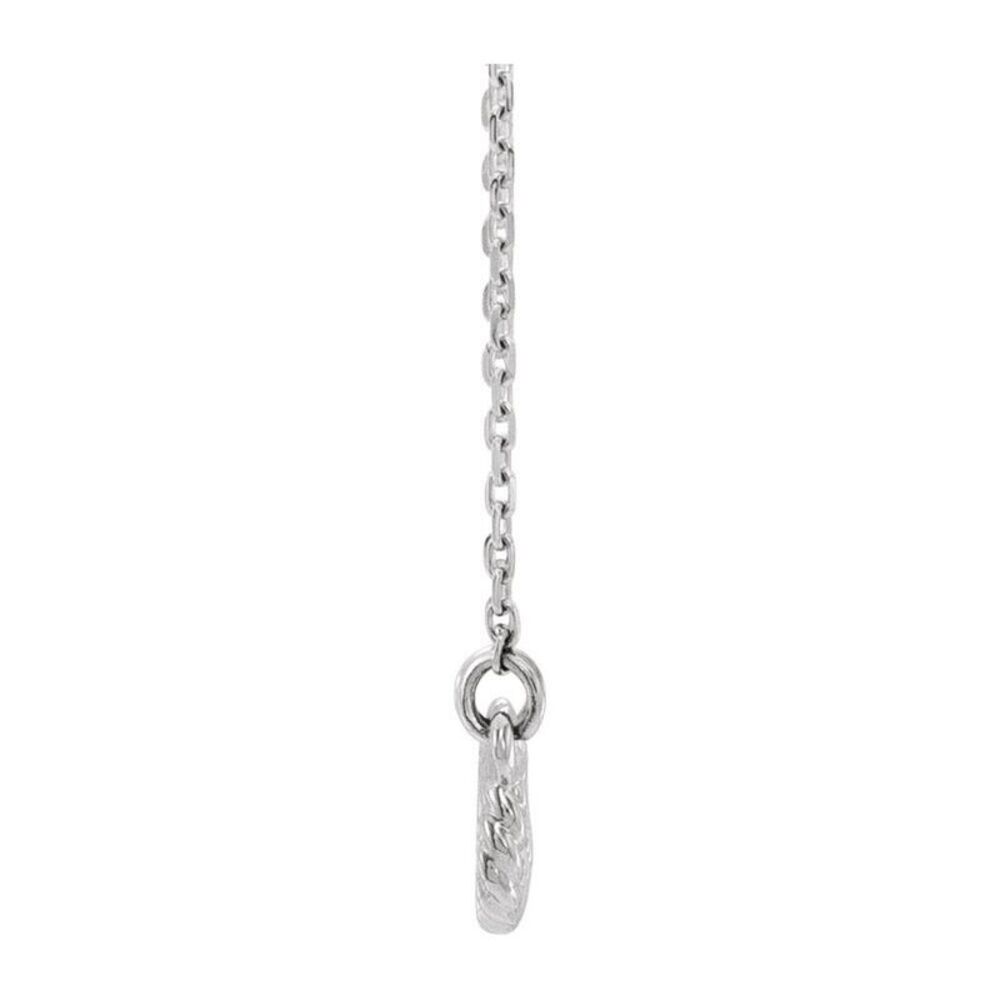 Platinum Small Rope Textured Infinity Necklace, 16-18 Inch - Picture 2 of 4